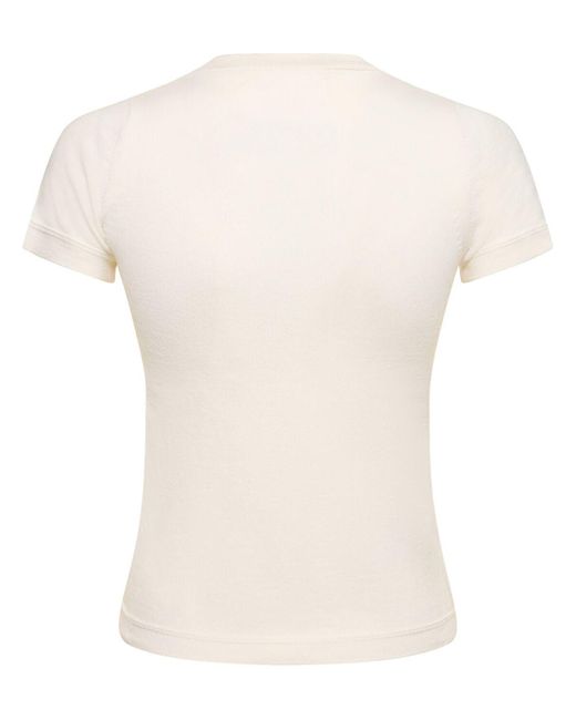 Extreme Cashmere White T-shirt Aus Baumwolle Und Kaschmir "america"