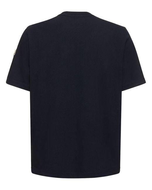 Moncler Black Logo Patch Cotton Jersey T-shirt for men