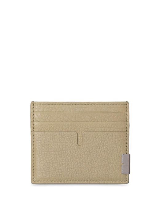 Burberry Natural Sandon Grained Leather Card Case for men