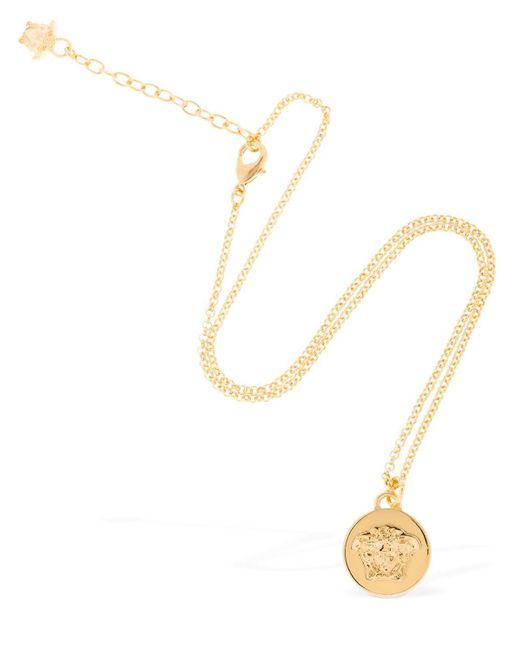 versace gold coin pendant necklace