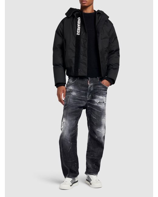DSquared² Bomberjacke Aus Technostoff in Black für Herren