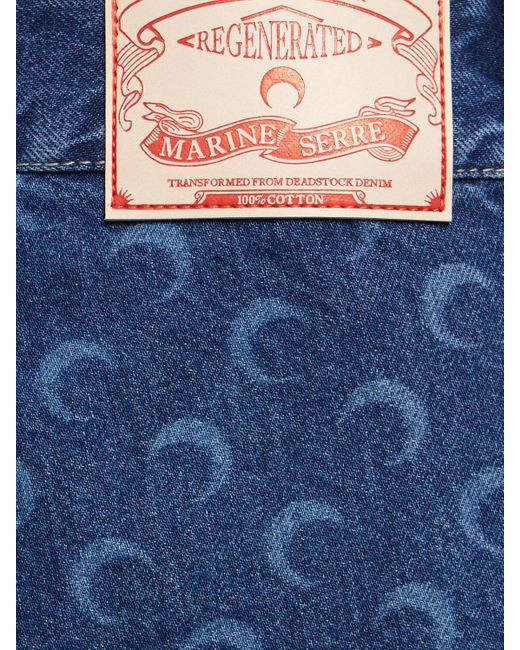 MARINE SERRE Jeans Aus Lagerbestands-baumwolldenim in Blue für Herren