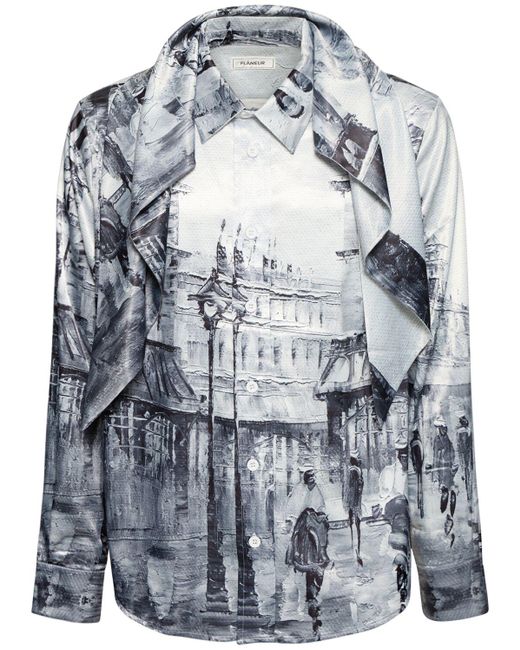 メンズ flâneur Somewhere In Europe シャツ Gray