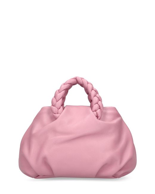 Hereu Pink Bombon Leather Top Handle Bag