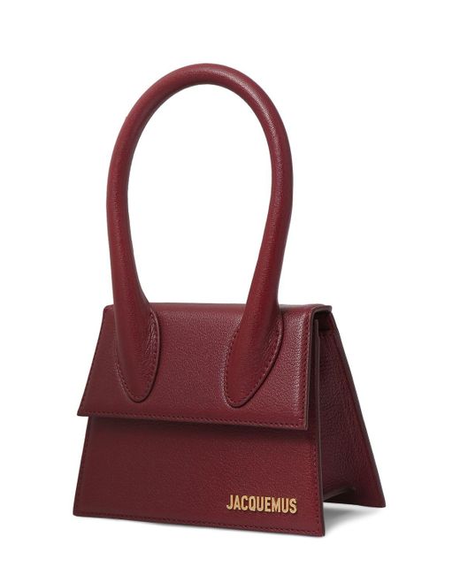Jacquemus Red Le Chiquito Moyen Smooth Leather Bag