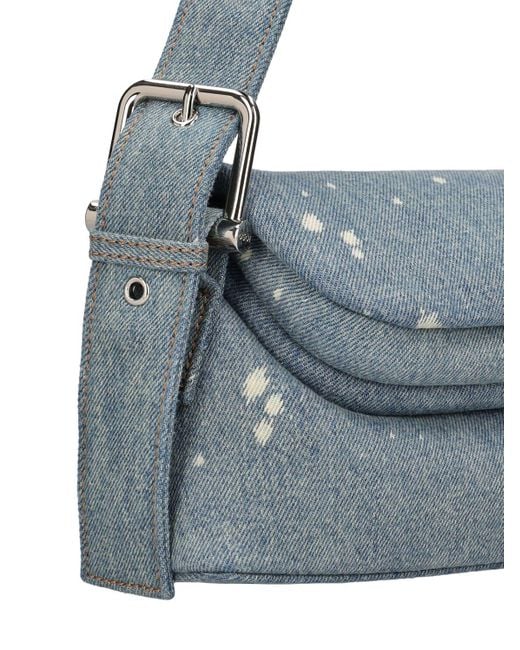 OSOI Gray Folder Brot Denim Shoulder Bag