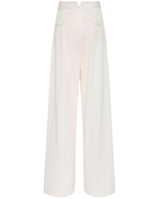 Max Mara Chenzia ジャージー ジャカードワイドパンツ White