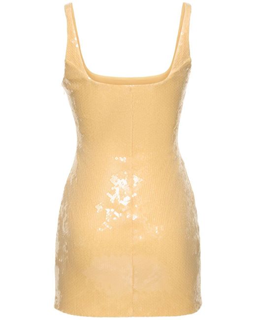 16Arlington Yellow Sior Sequined Mini Dress