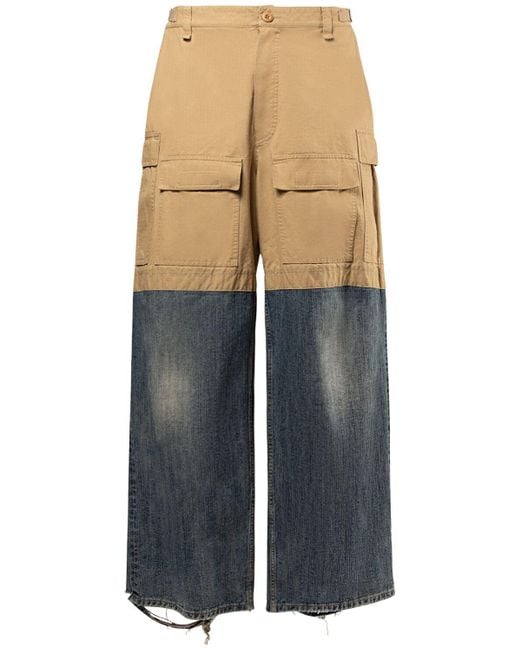 Pantalon cargo en coton Balenciaga pour homme en coloris Blue