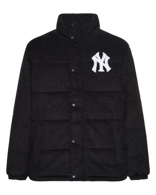 KTZ Black Ny Yankees Corduroy Puffer Jacket for men