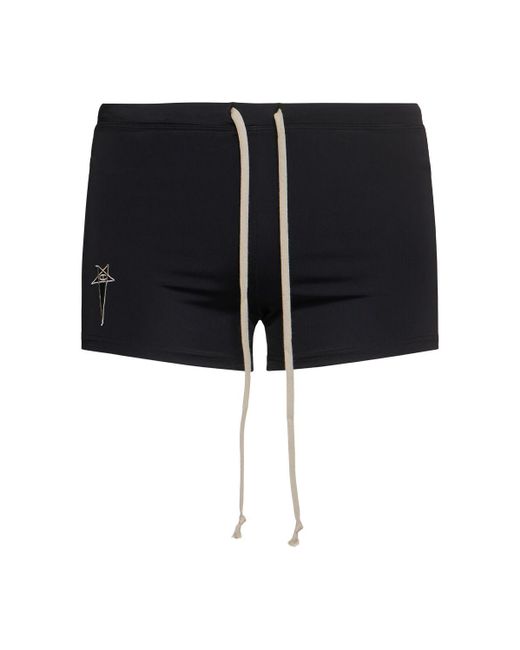 【Rick Owens × Champion】 SWIM TRUNK Rick Owens Champion Swim Trunks in Black for Men | Lyst