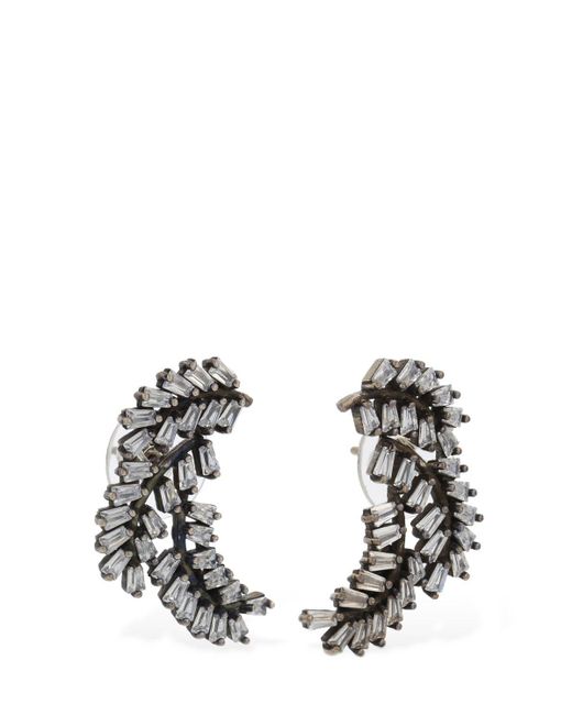 Isabel Marant White Feather Glass Earrings