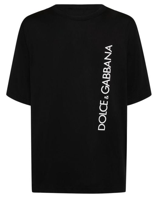 メンズ Dolce & Gabbana コットンジャージーtシャツ Black