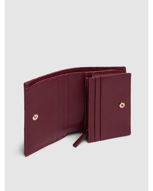 Gucci Purple gg Marmont Leather Card Case