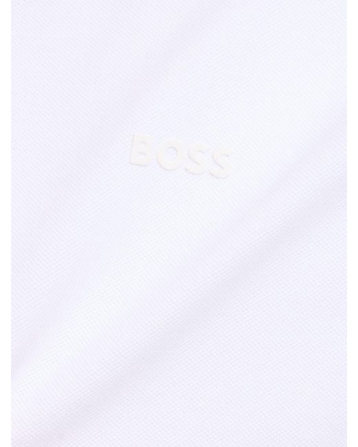 Polo en coton parlay 190 Boss pour homme en coloris White