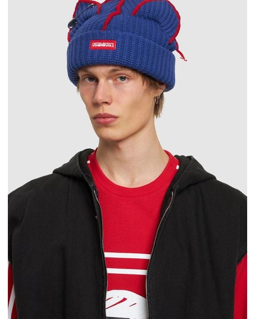 Charles Jeffrey Black Lvr Exclusive Chunky Ears Beanie Hat for men