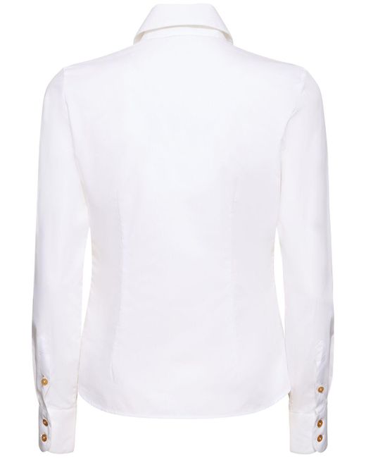 Vivienne Westwood White Toulouse Cotton Poplin Shirt W/logo