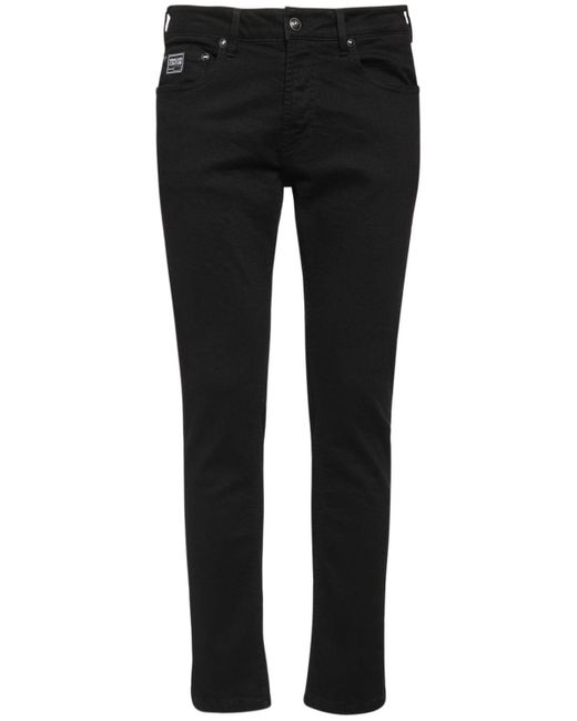 Versace Jeans Black Slim Fit Cotton Denim Jeans for men