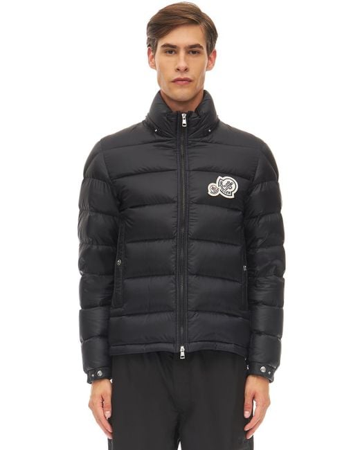 Moncler Bramant Down Jacket W/ Logo Patch in Black for Men | Lyst