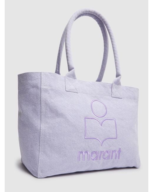 Isabel Marant Purple Yenky Zipped Cotton Tote Bag