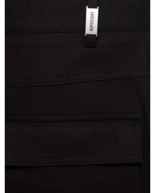 Pantalones cargo baggy Represent de hombre de color Black