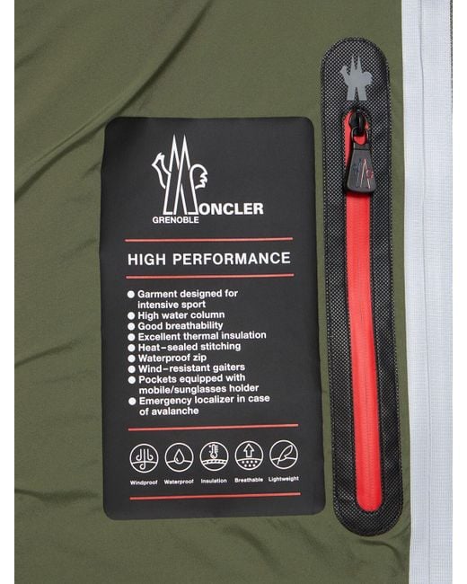 Moncler Isolierte Techno-skijacke "fussen" in Green für Herren