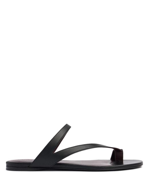 Khaite Black 10mm Aimee Leather Thong Sandals