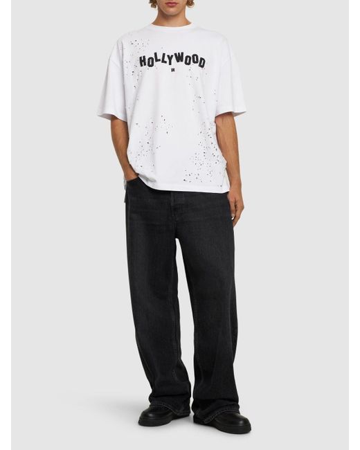 Amiri White Hollywood Shotgun Oversize T-shirt for men