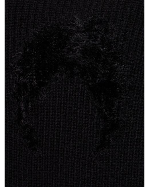 Maglia girocollo moon in lana di MARINE SERRE in Black da Uomo