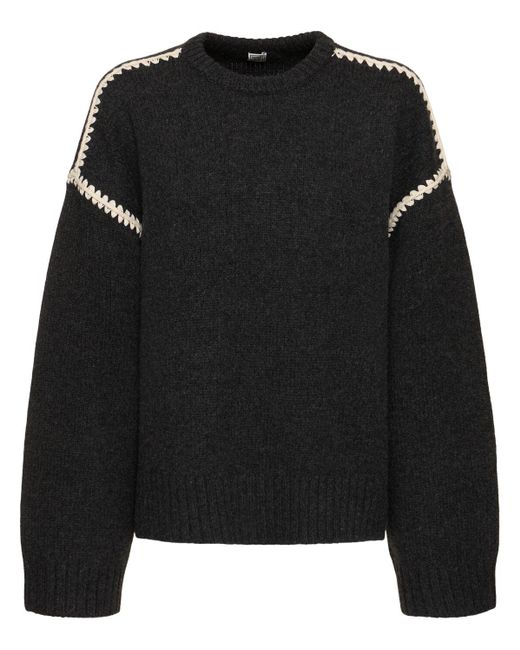 Totême  Black Strickpullover Aus Wolle Und Kaschmir