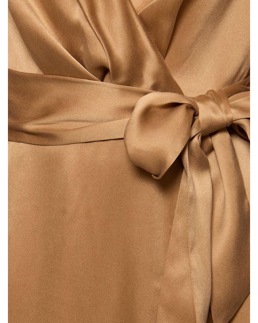 Zimmermann Natural Silk Midi Wrap Dress