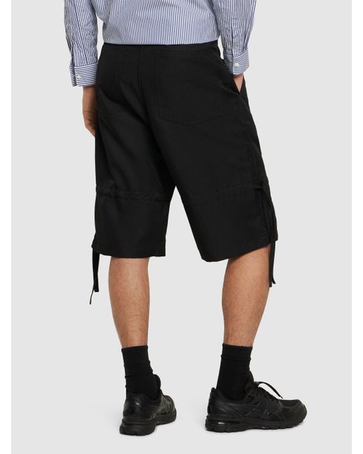 Comme des Garçons Einfarbige Twill-shorts in Black für Herren
