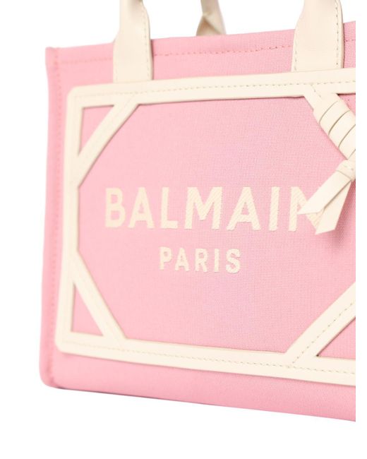 Balmain Pink Kleine Handtasche Aus Canvas "b-army"