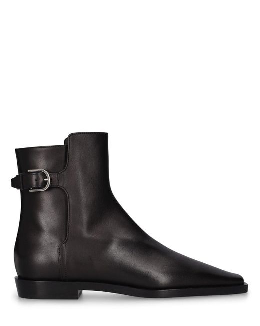Totême  Black 20Mm The Belted Leather Boots