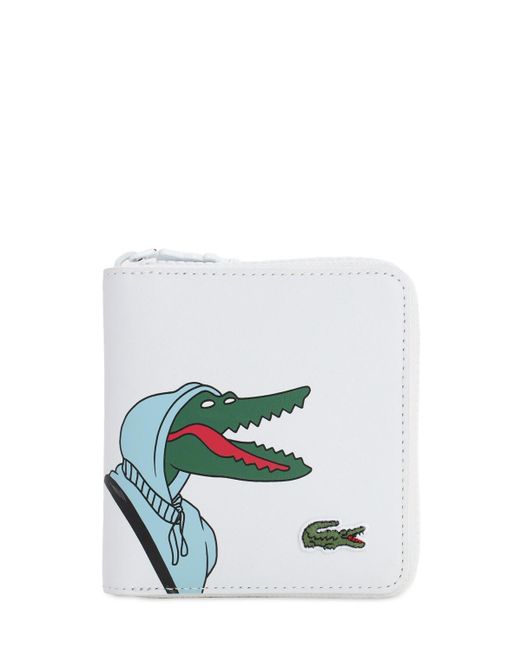 Lacoste Jean-michel Tixier Croco Leather Wallet in White for Men | Lyst  Canada