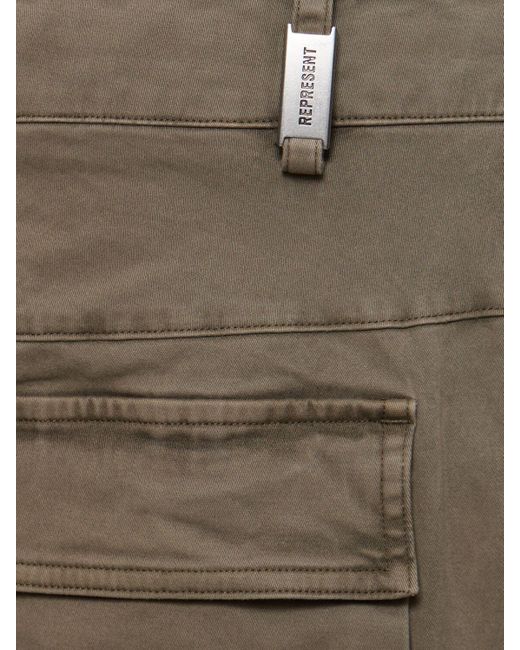 Represent Gray Washed Cargo Shorts for men