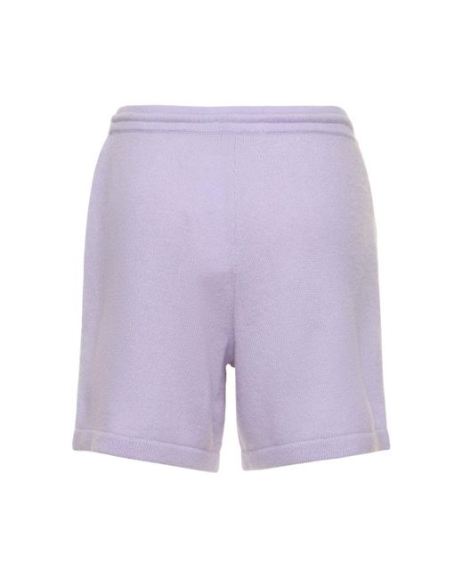 Sporty & Rich Purple Kaschmir-shorts "vendôme"