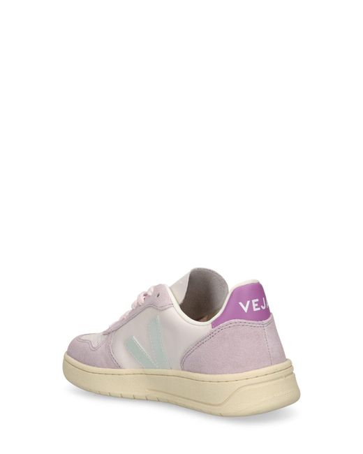 Sneakers v-10 in pelle di Veja in Pink