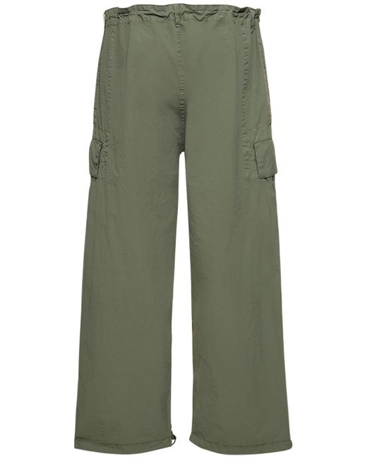 C P Company Green Flatt Nylon Oversized Cargo Pants for men