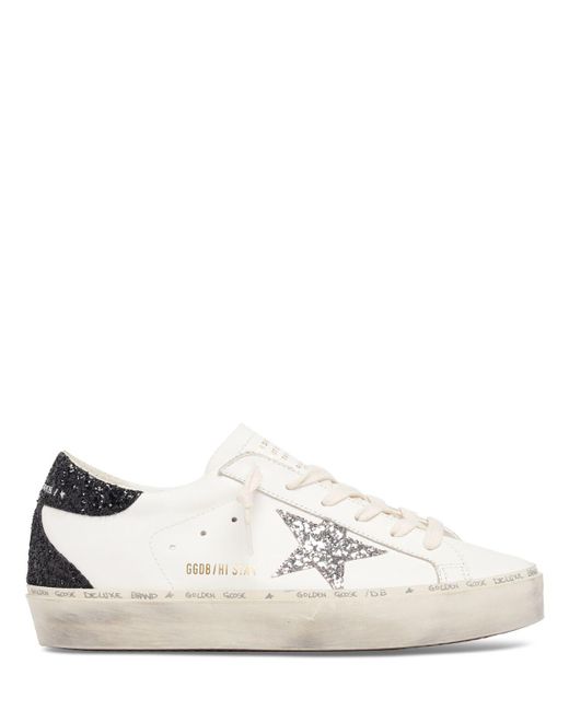 Golden Goose Deluxe Brand White 30mm Hi Star Leather Sneakers