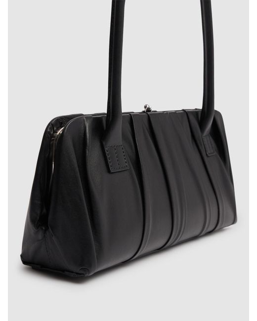 Jil Sander Black Small Goji Pleated Soft Bag
