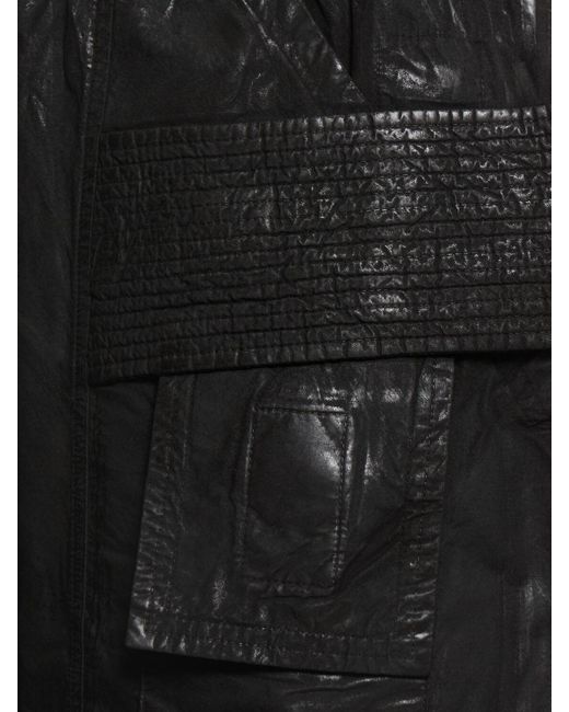Rick Owens Black Creatch Wide Cargo Pants for men