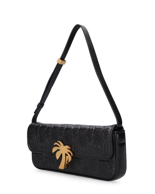 Palm Angels Black Bridge Leather Shoulder Bag