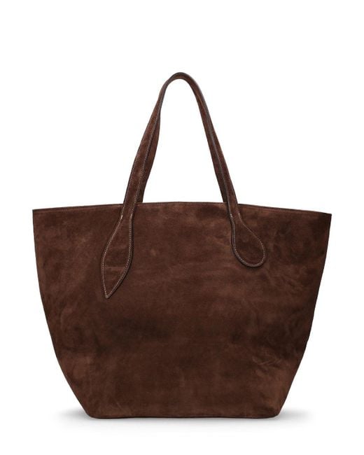 Little Liffner Brown Sprout Suede Tote Bag