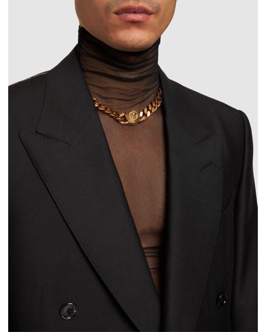 Collana di metallo di Versace in Metallic da Uomo