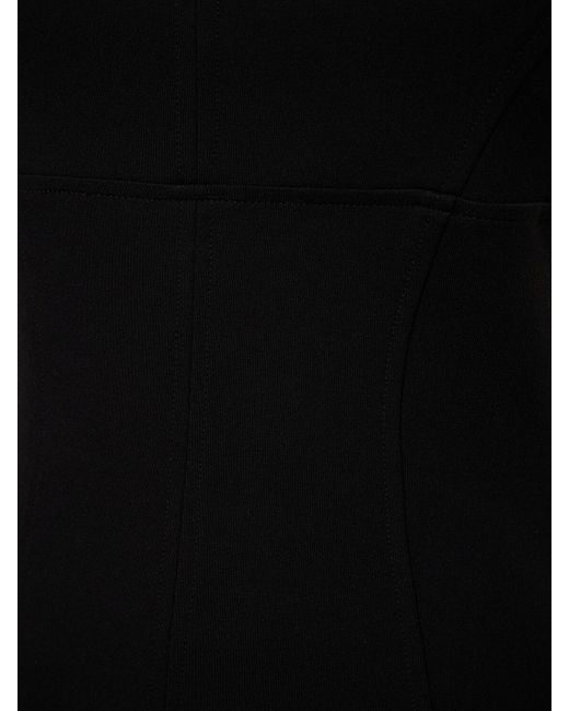 Robe midi en tissu technique stretch ponte Helmut Lang en coloris Black