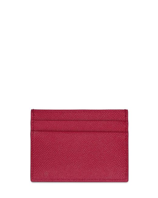 Porte-cartes en cuir Dolce & Gabbana en coloris Red