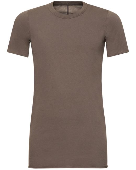 T-shirt in cotone di Rick Owens in Brown da Uomo
