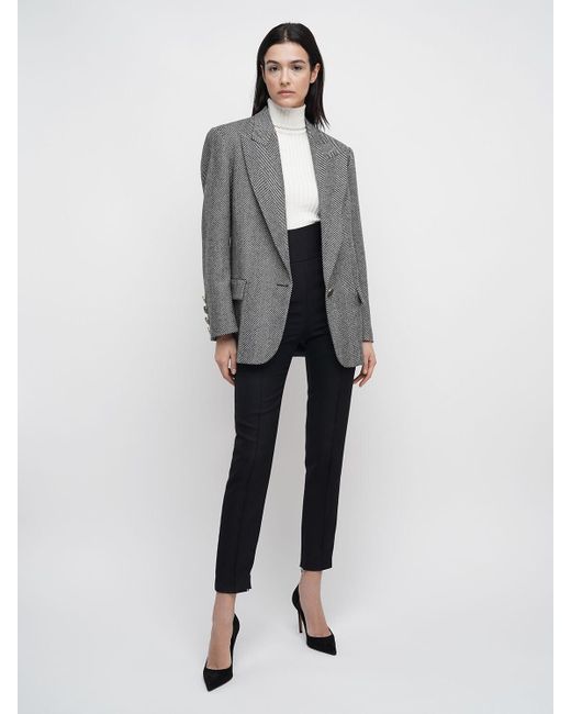 oversized herringbone blazer