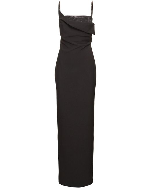 Roland Mouret Black Abendkleid Aus Verziertem Krepp